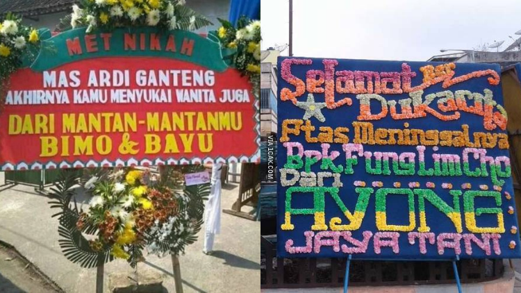 11 Karangan Bunga yang Akan Membuatmu Menyesal Punya Teman Begini. Nggak Ada Akhlak!