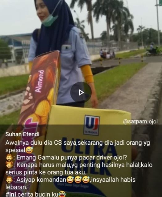 Potret Driver Ojol Ketika Lagi Jatuh Cinta. Bucin Adalah Hak Semuanya!