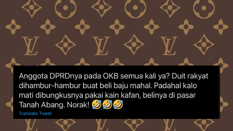 Kabar Anggaran Pakaian Dinas DPRD Tangerang Pakai Bahan Louis Vuitton, Pantas Warganet pada Marah~