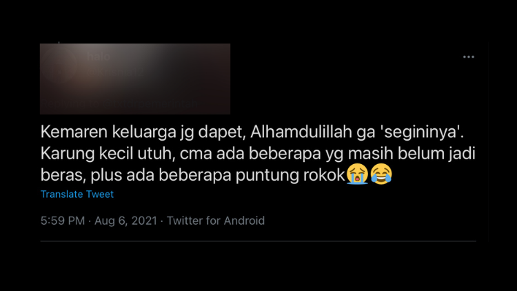 Viral Bantuan Beras di Pandeglang Serupa Batu, Begini Respons Warganet. Kebangetan ini mah!