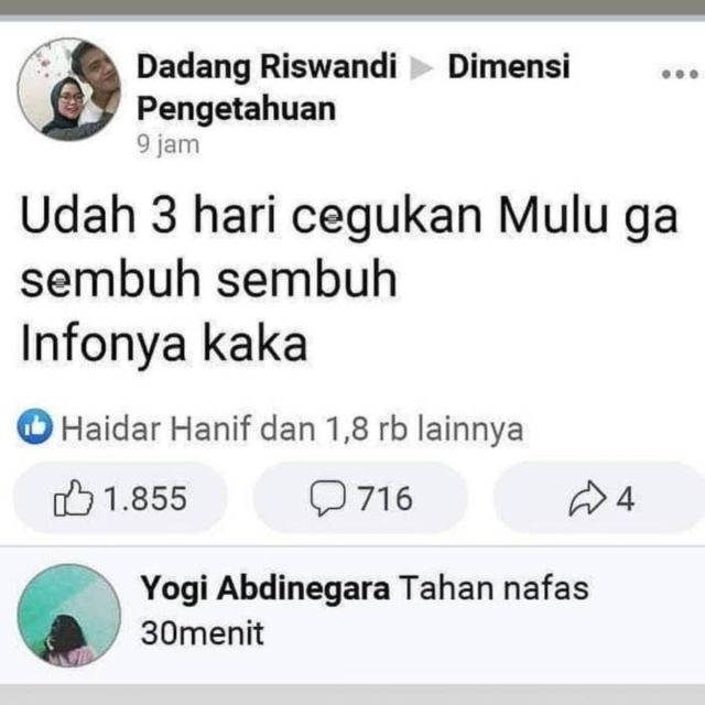 Inilah yang Akan Terjadi Ketika Kamu Minta Saran pada Warganet Facebook. Kocak Betul!