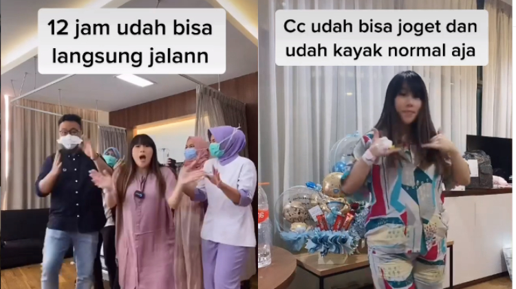 2 Hari Pasca Operasi Caesar Udah Joget TikTok, Cherly Juno Eks Cherrybelle Bikin Warganet Ngilu