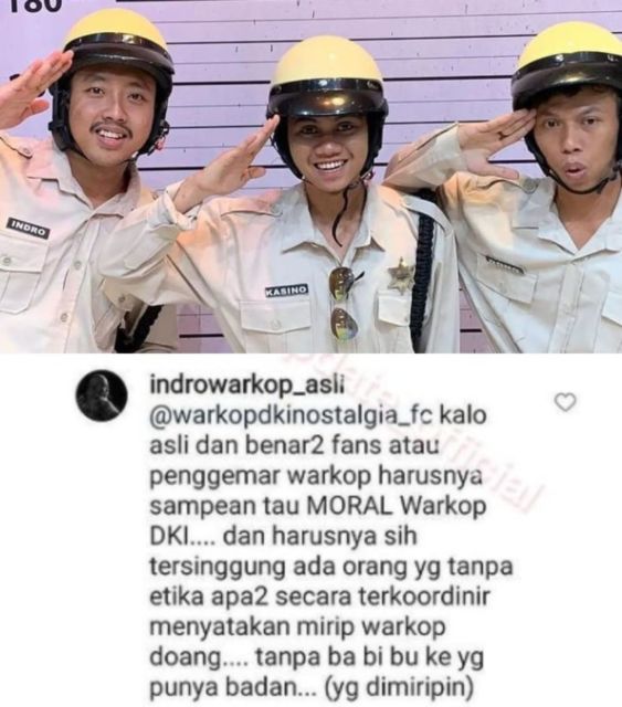 Soroti 3 Pemuda yang Bergaya ala Warkop untuk Atensi, Indro Ingatkan Itikad Baik dan Hak Cipta