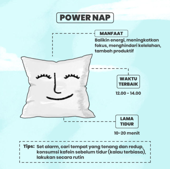 Power Nap: Seni Tidur Siang Sebentar tapi Berkualitas. Efektif Balikin Energi Biar Produktif Lagi!