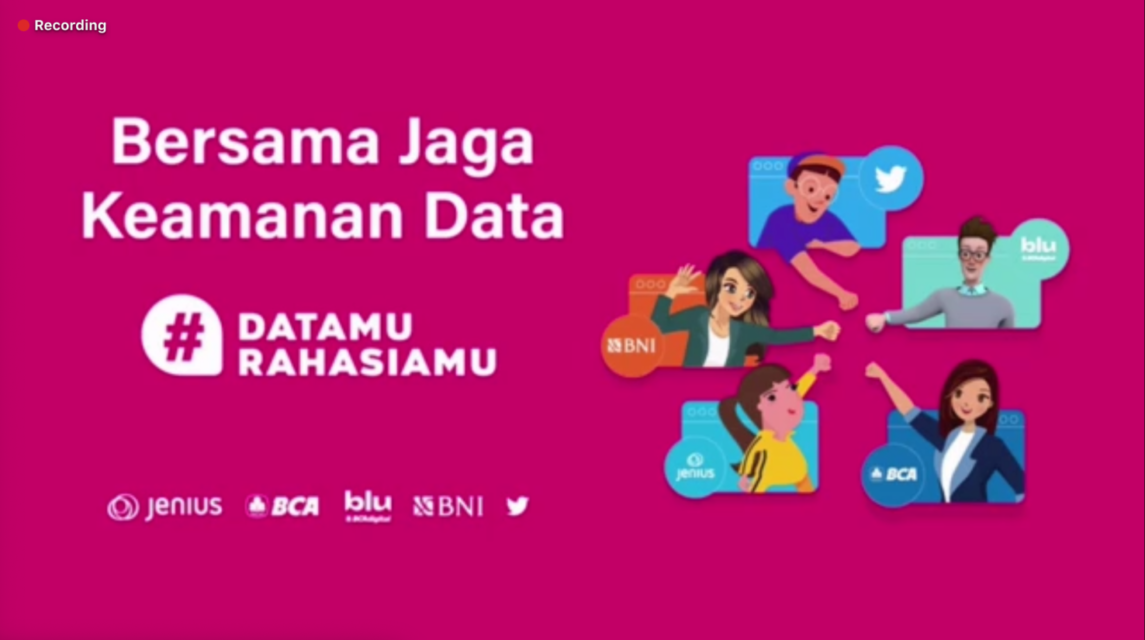 Kolaborasi Jenius Bersama blu by BCA Digital, BCA, BNI dan Twitter Indonesia Luncurkan Program Kampanye Edukasi #DatamuRahasiamu