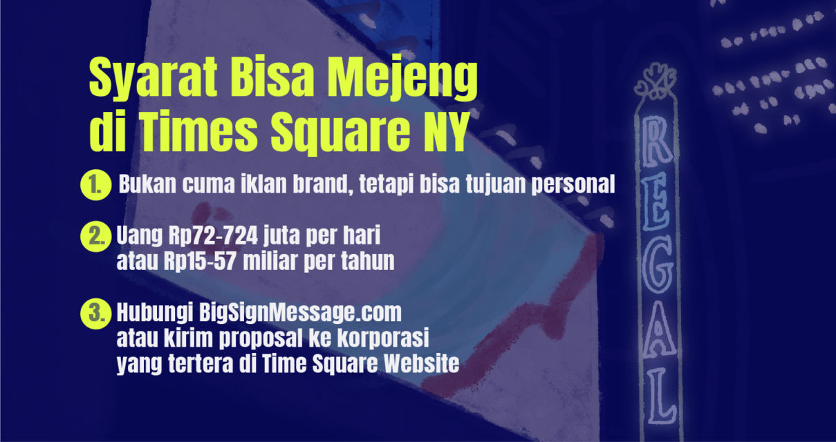 Mengulik Syarat Tampil di Times Square Billboard. Butuh Prestasi Atau Uang Sih?