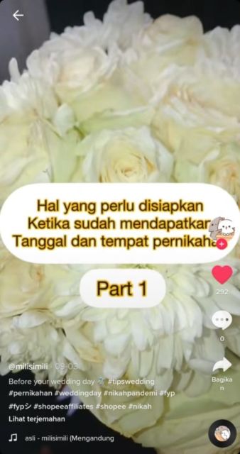 10 Ide Pernikahan dari TikTok yang Viral. Lengkap dari Undangan Sampai Gaun lo!