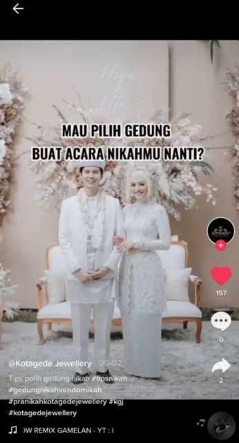 10 Ide Pernikahan dari TikTok yang Viral. Lengkap dari Undangan Sampai Gaun lo!