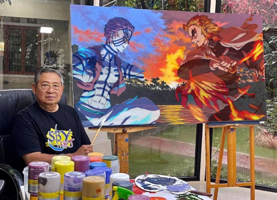 Tingkah Konyol Warganet Edit Lukisan Pak SBY Pakai Gambar Anime. Kok Bisa Pas, ya? :D