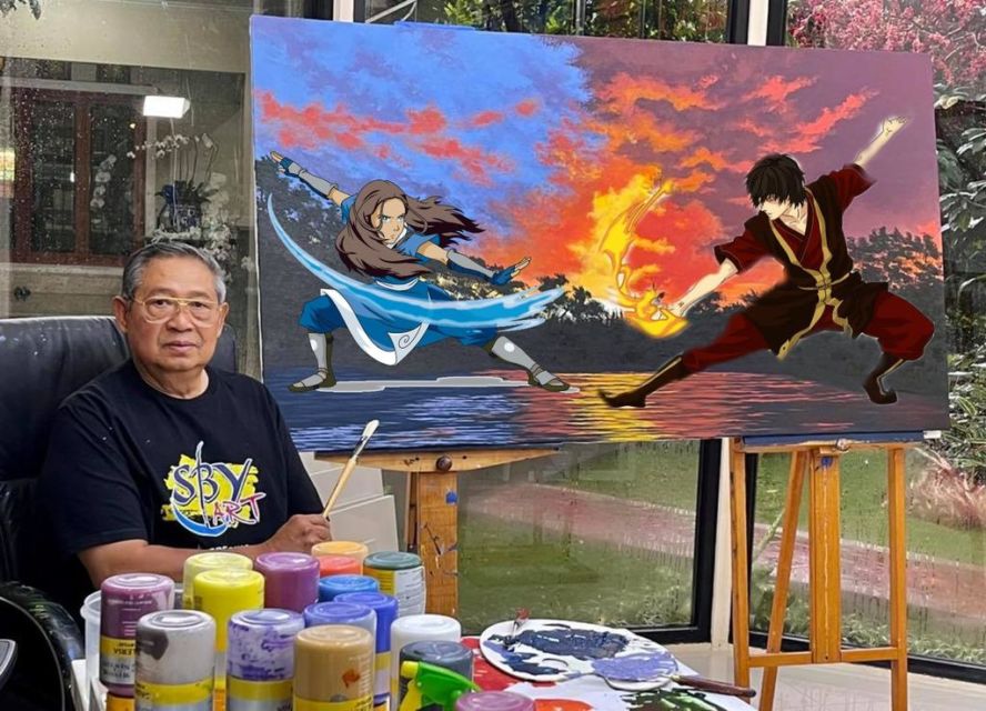 Tingkah Konyol Warganet Edit Lukisan Pak SBY Pakai Gambar Anime. Kok Bisa Pas, ya? :D