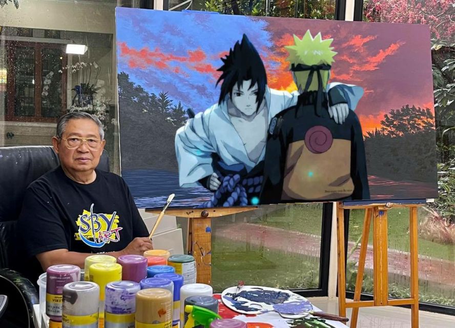 Tingkah Konyol Warganet Edit Lukisan Pak SBY Pakai Gambar Anime. Kok Bisa Pas, ya? :D