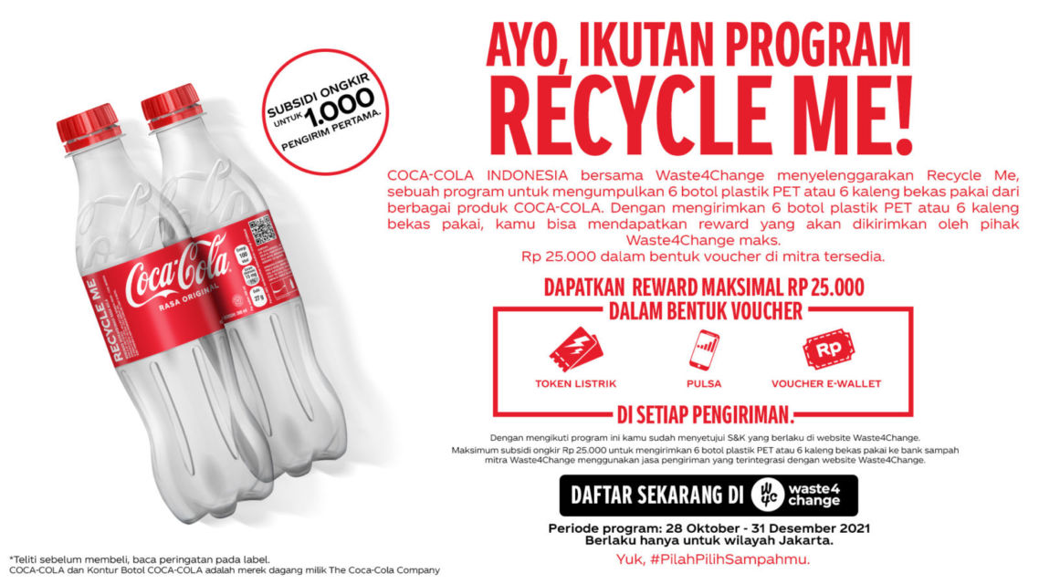 Dorong Masyarakat Daur Ulang Sampah Botol Plastik, Coca-Cola Indonesia Bubuhkan Pesan 'Recycle Me' Di Seluruh Label Kemasan