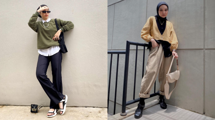 10 Inspirasi Padu Padan Fesyen Hijab Boyish ala Selebgram. Nyaman dan Sopan~