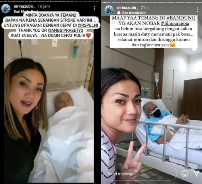 Ayah Terkena Serangan Stroke, Nirina Zubir Minta Doa Kesembuhan dari Warganet