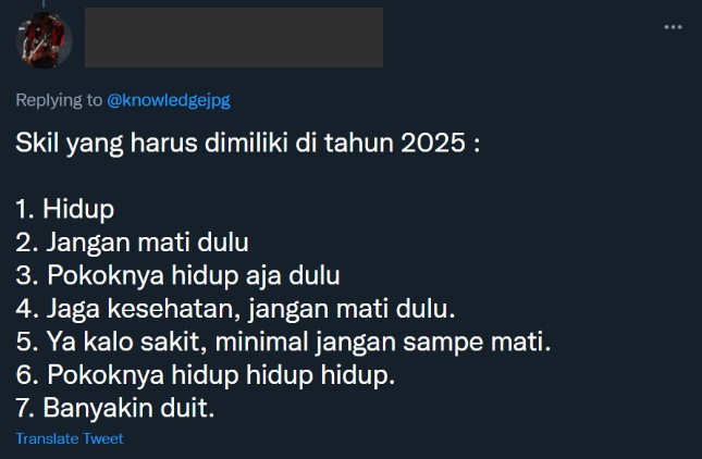 Sederet Ilmu yang Harus Dikuasai di Tahun 2025 Versi Warganet. Nyicil Pelan-pelan Dulu~