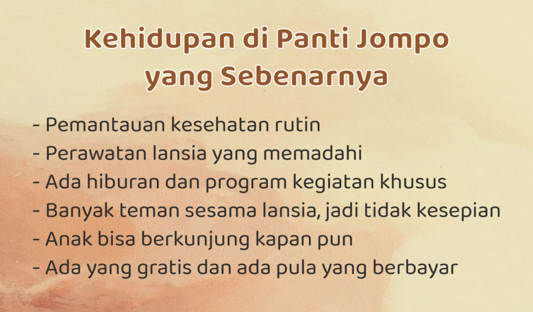 Orang Tua di Panti Jompo Sering Dianggap Ditelantarkan, Intip yuk Kehidupan di Sana Sebenarnya!