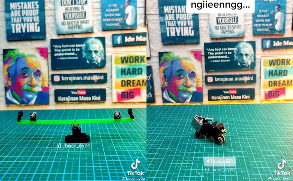 Ubah Limbah Korek Api jadi Karya Seni, @boss_uyee Menangkan Challenge #TauGaSih TikTok Indonesia