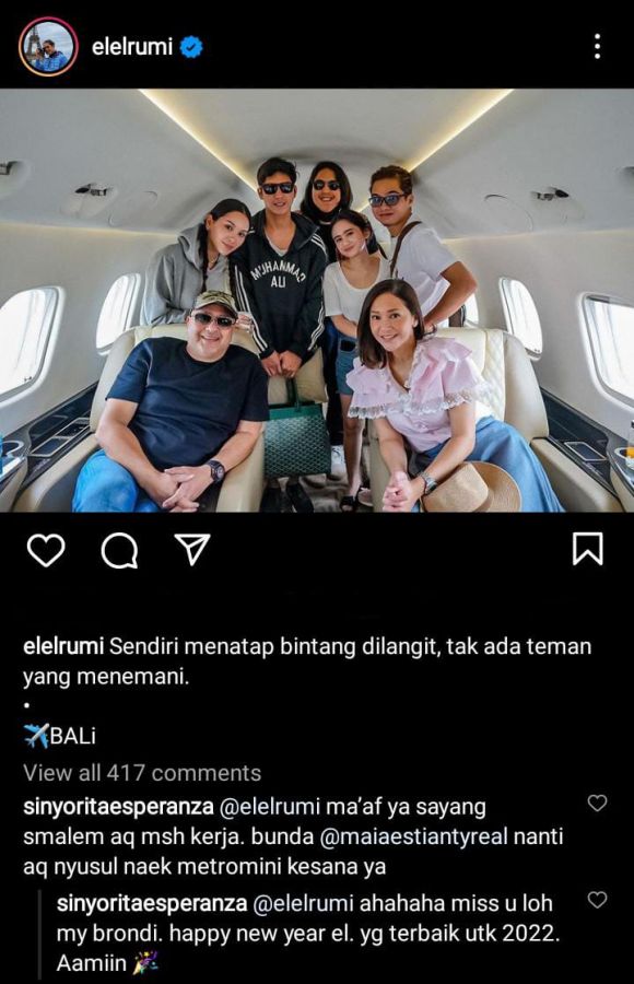 Akun Instagram @elelrumi