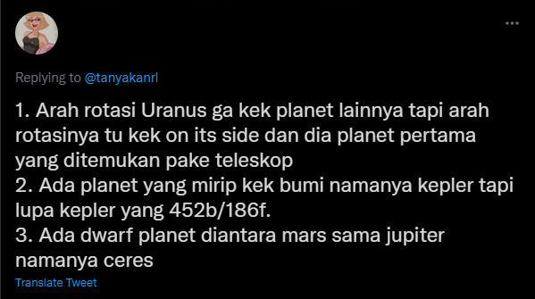 Fakta astronomi versi warganet