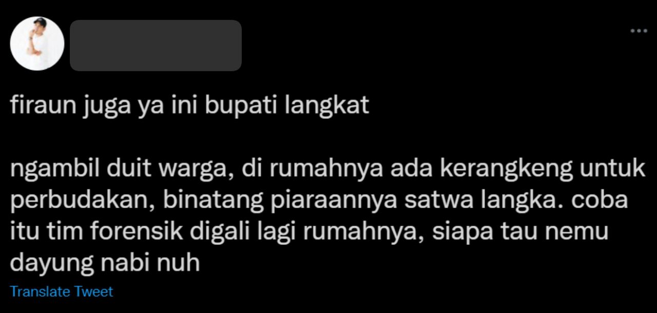 Komentar Warganet Soal Penemuan Terbaru Kasus Bupati Langkat