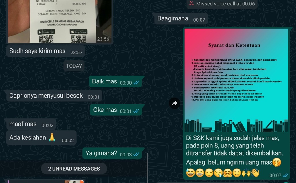 Pengalaman Kocak Warganet dengan Penipu Bukti Transfer Palsu. Pernah Ngalamin?