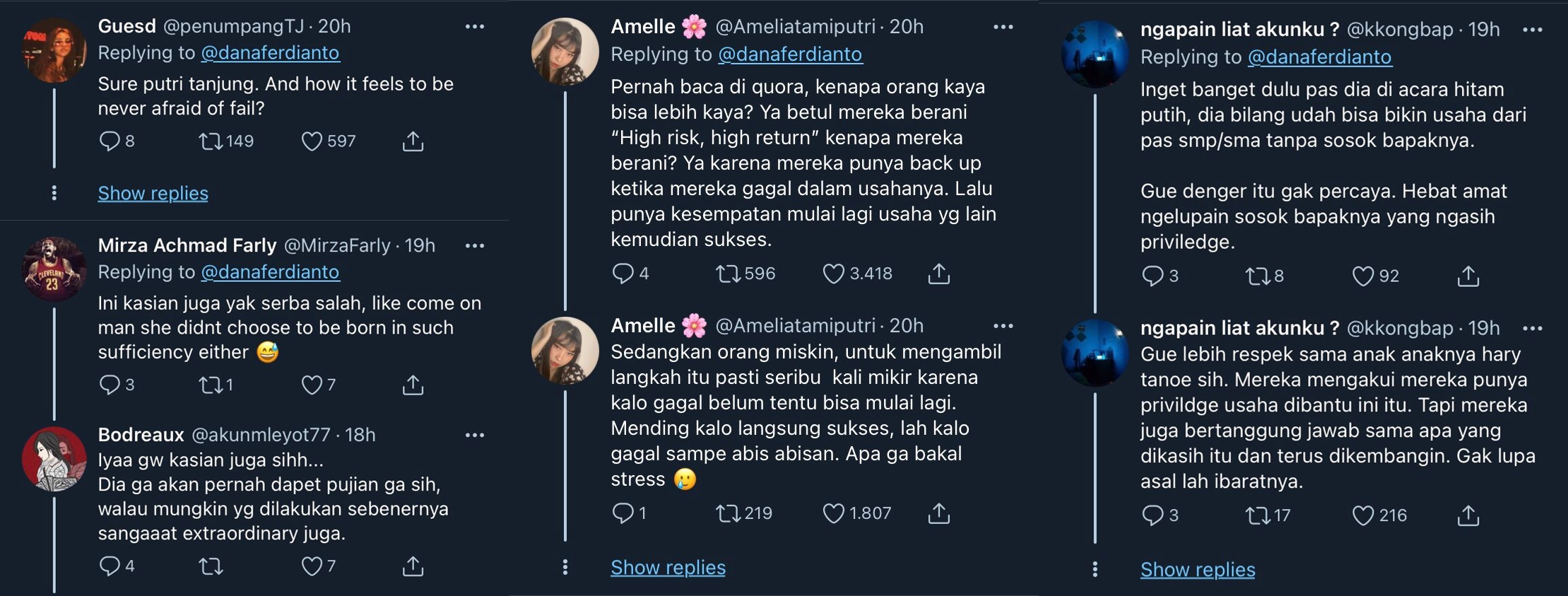 komentar warganet terhadap Putri Tanjung