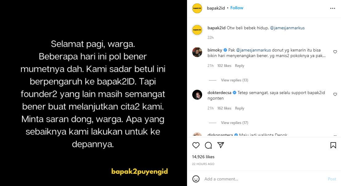 Pak Marsani dikeluarkan dari Bapak2id