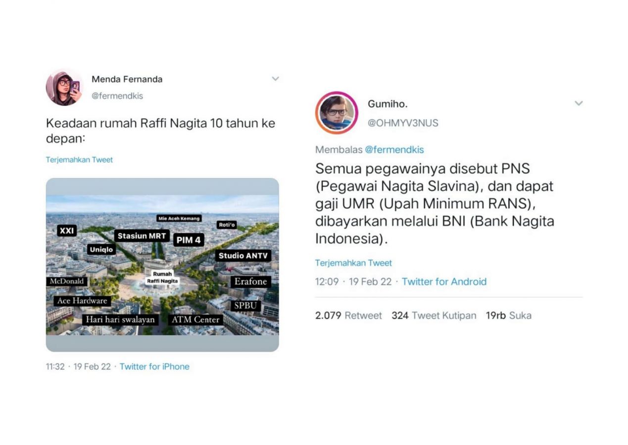 Meme netizen soal keadaan rumah Raffi dan Gigi serta komentar netizen