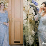 Ide Model Kebaya Payet Biru yang Elegan