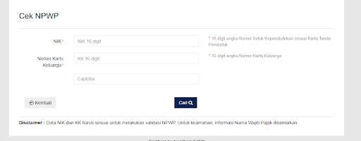 daftar NPWP online