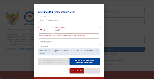 cara daftar UMKM lewat online