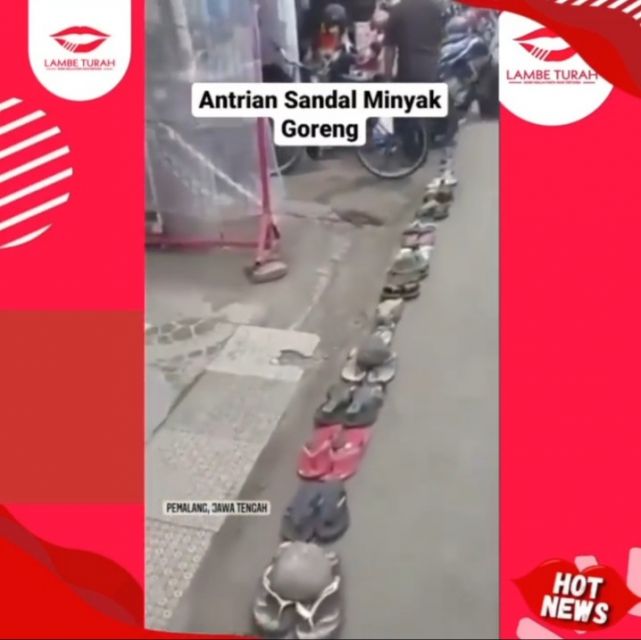 Antrean minyak goreng viral di Pemalang