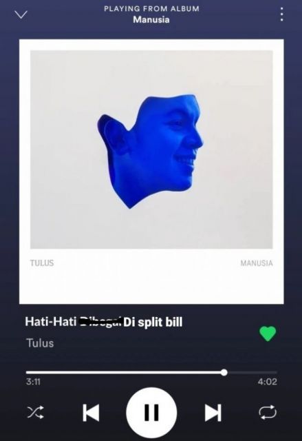 Plesetan lagu baru Tulus