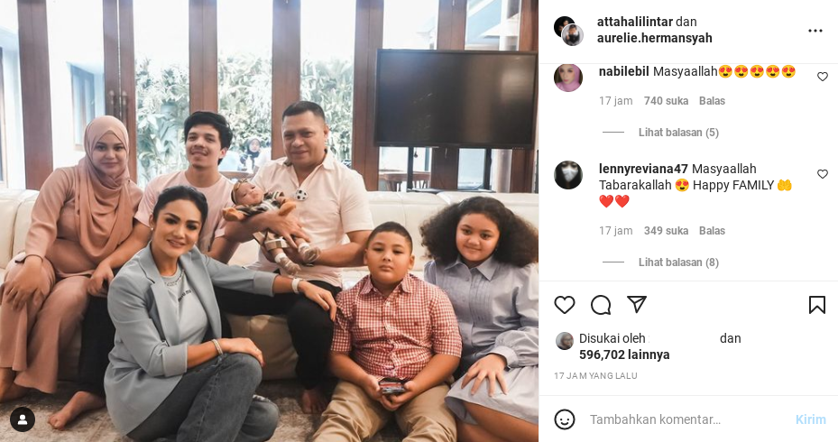 Raul Lemos Jenguk Ameena, Putri Atta Halilintar dan Aurel Hermansyah untuk Pertama Kalinya