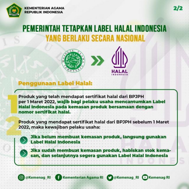 Kemenag Keluarkan Logo Halal Baru, Begini Fakta-faktanya