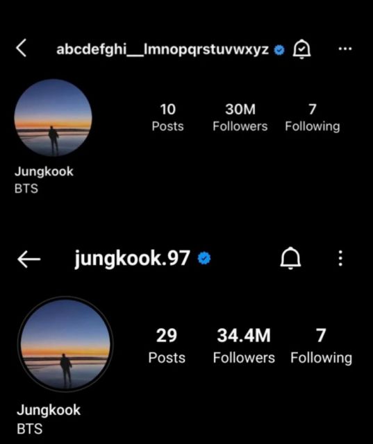 nama pengguna Instagram Jung-kook