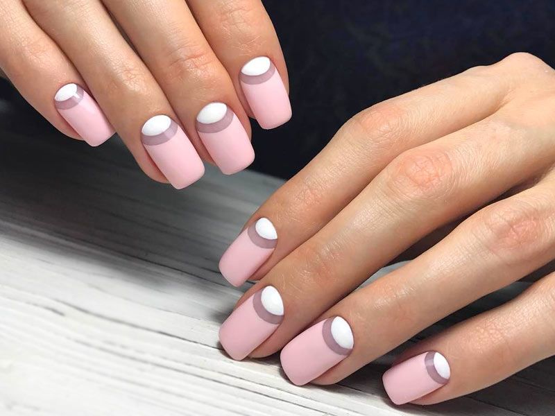 retro cool reverse french manicure