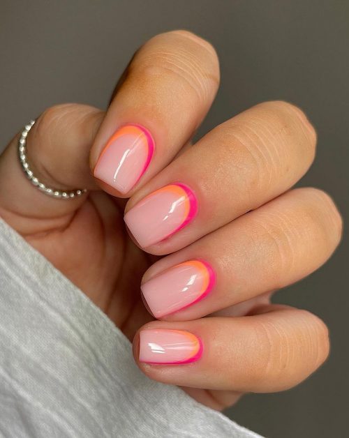 reverse french manicure