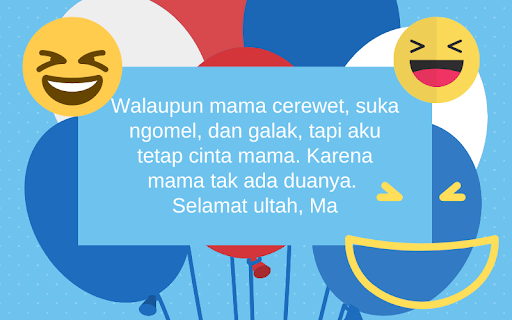 ucapan selamat ulang tahun untuk ibu singkat