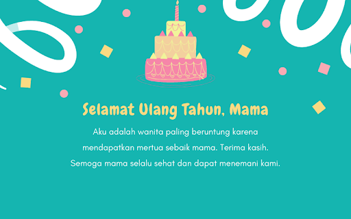 ucapan selamat ulang tahun untuk ibu singkat