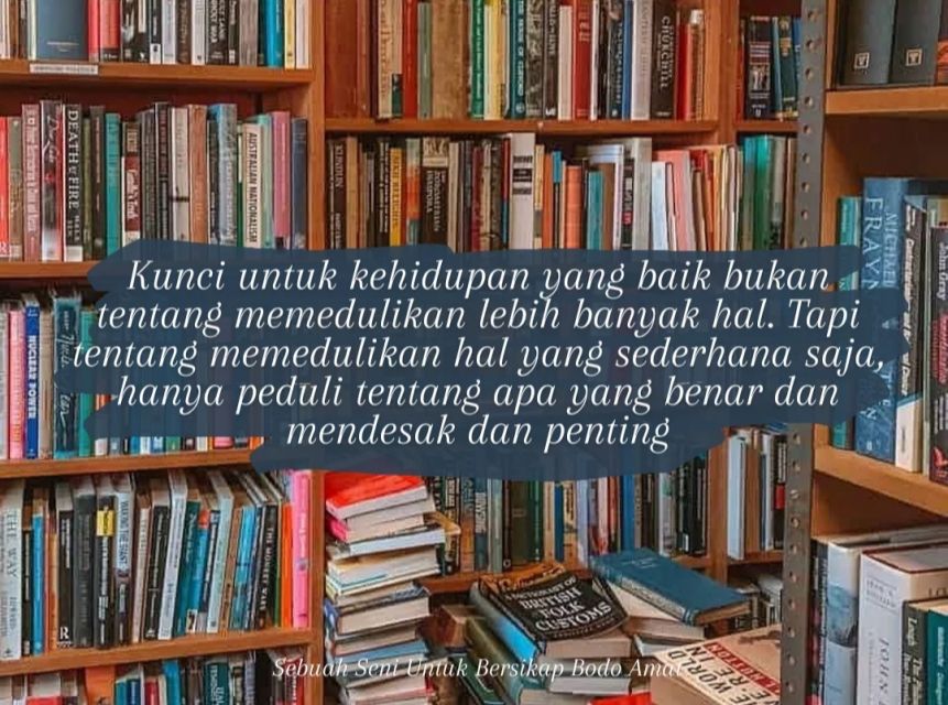 buku sebuah seni untuk bersikap bodo amat