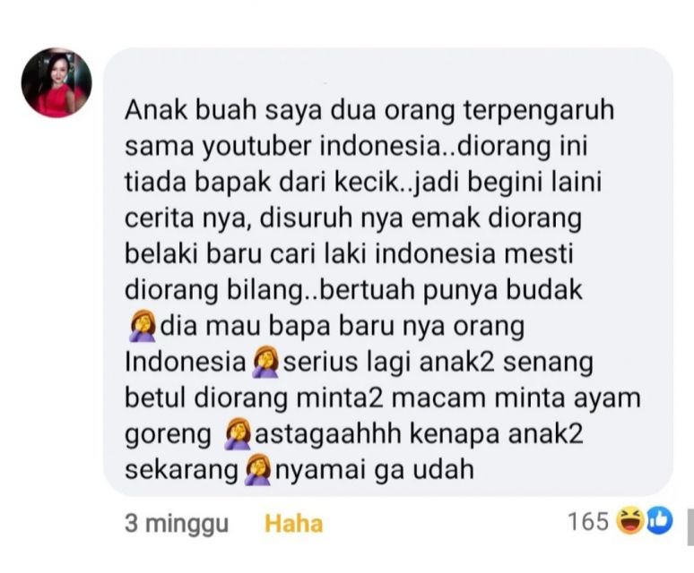 Nyuruh emak nikah sama orang Indonesia