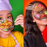 8 Potret Face Painting Tema Makanan ala Nia Ingrid. Unik dan Kreatif!