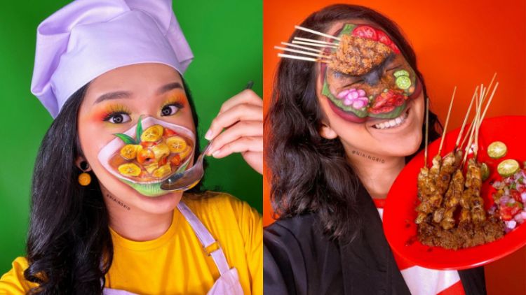 8 Potret Face Painting Tema Makanan ala Nia Ingrid. Unik dan Kreatif!