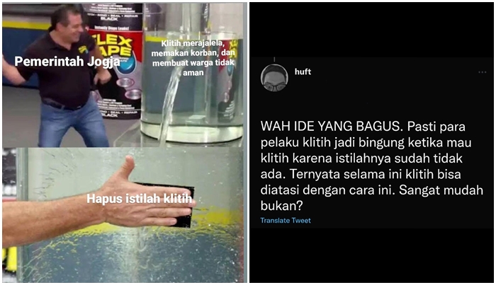 Pemerintah DIY Hapus Istilah Klitih Untuk Berantas Klitih. Warganet: Sangat Solutif!