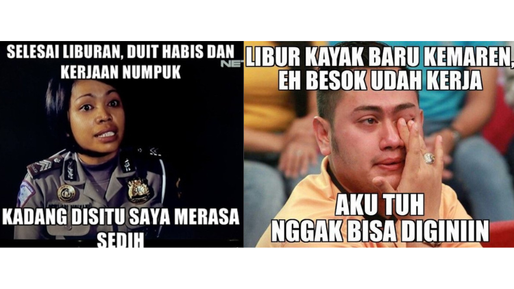 11 Meme Kocak Libur Lebaran Telah Usai, Lucu Tapi Bikin Nyesek!