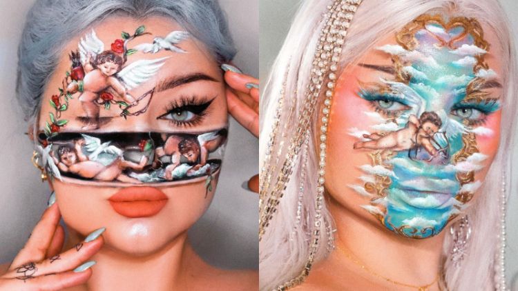 8 Potret Face Painting dengan Ilusi yang Super Unik ala Sarina Nexie