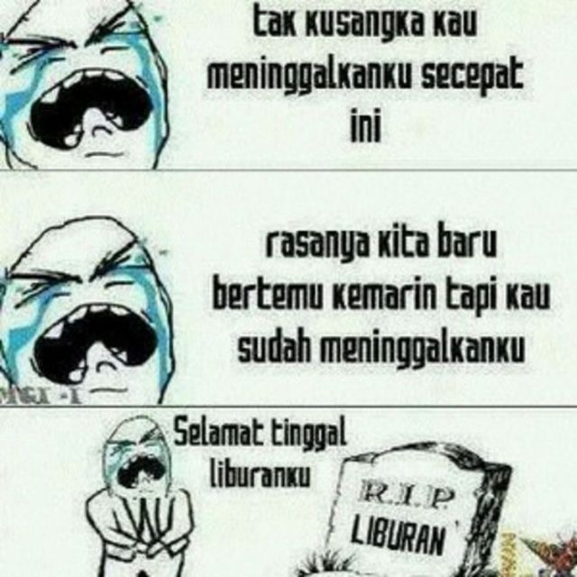 11 Meme Kocak Libur Lebaran Telah Usai, Lucu Tapi Bikin Nyesek!