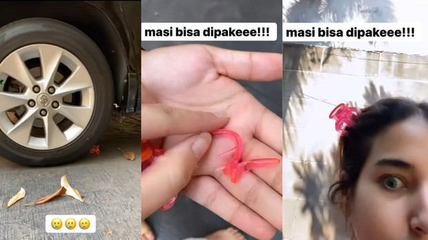 Cuma patah dikit saat dilindas mobil