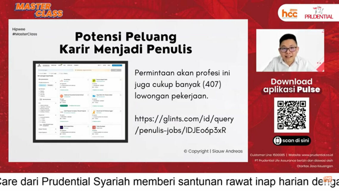 Hipwee Masterclass X Prudential: Mengulik Tips Memulai Karier Penulis di Era Digital